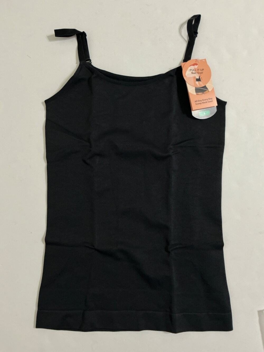 Shapermint All Day Every Day Scoop Neck Cami Black Size L Shapewear Tank 62001